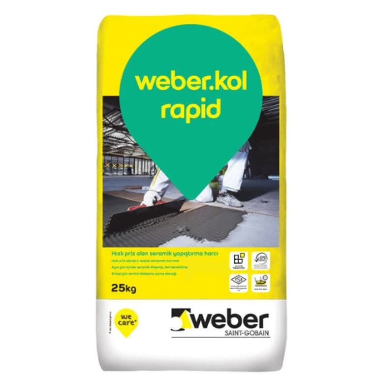 weberkol rapid 25 kg ürün ambalajı