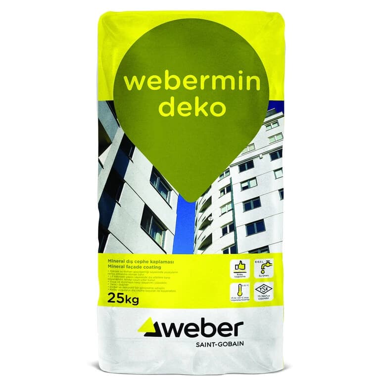 webermin deko 2 mm 25 kilogram ürün ambalajı