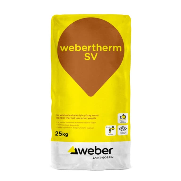 webertherm SV mantolama sıvası ambalajı